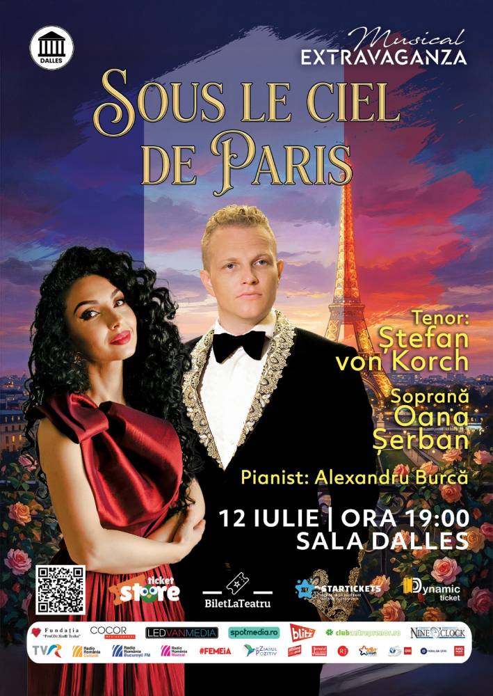 SOUS LE CIEL DE PARIS – concert de ziua Franţei cu tenorul ŞTEFAN