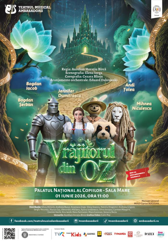 Vrajitorul din Oz - Bucuresti, 1 iunie 2026, Palatul National al