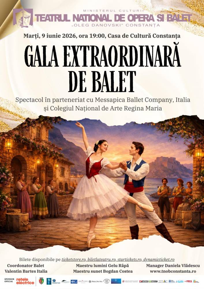 GALA EXTRAORDINARA DE BALET, 9 iunie 2026, Casa de Cultura a